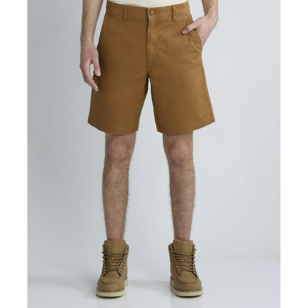 New Men's Brahma Relaxed Fit Canvas Shorts W36 Trail Blazer Brown 9" Inseam